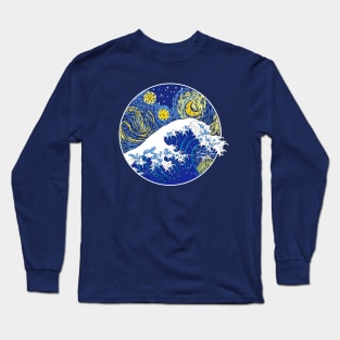 Great Starry Wave Night Long Sleeve T-Shirt